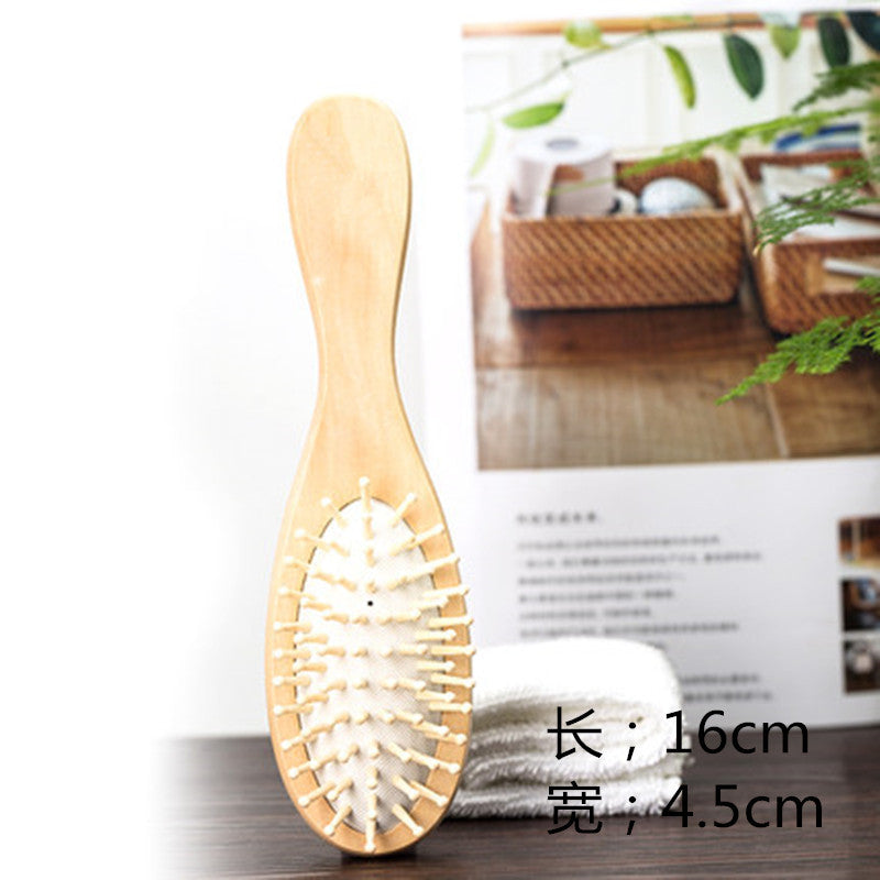 Air Cushion Wooden Scalp Massage Comb | Anti-Static Paddle Hair Brush | Head Meridian Massage Comb | Detangling Hair Care Brush for Home Use